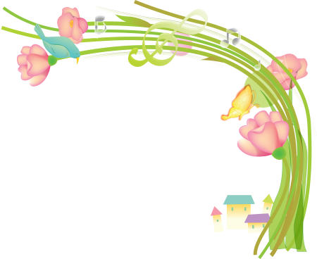 Виньетки из весенних цветов