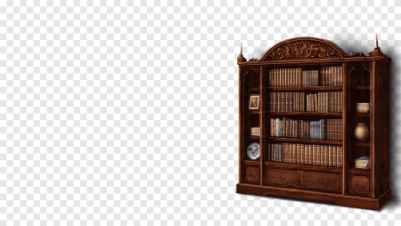 Книжный шкаф на прозрачном фоне