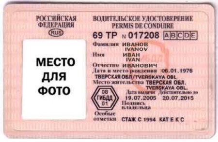 Водительское удостоверение