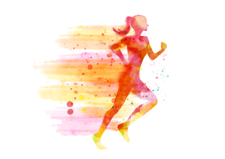 Девушка бежит