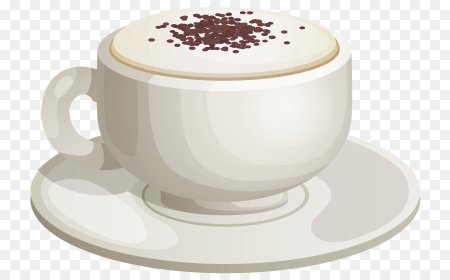 Чашечка кофе на прозрачном фоне