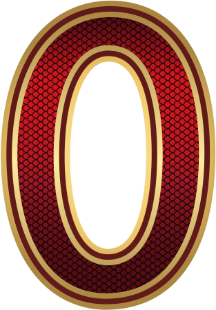 Красивая Золотая цифра 0
