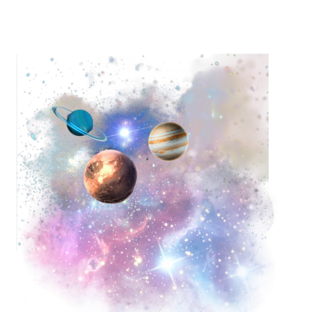 Космос на белом фоне