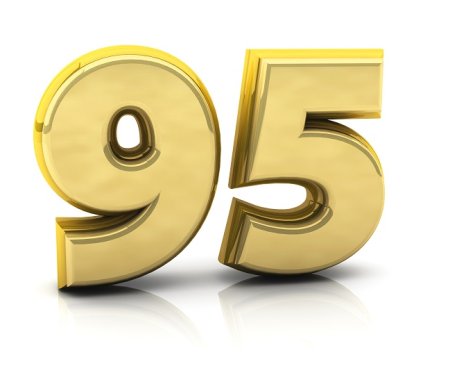 Цифра 95 красивая