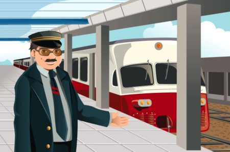 Паровозик с машинистом