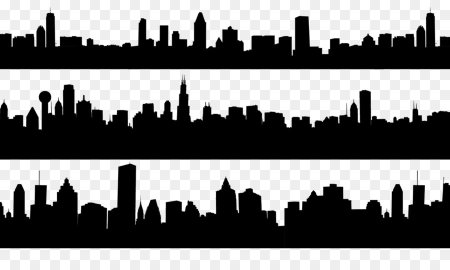 Силуэты домов города