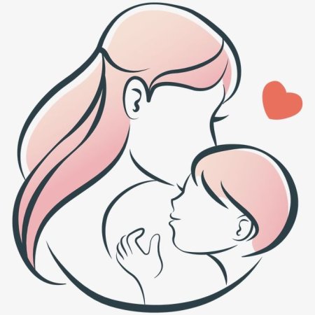 Мама и малыш иллюстрация
