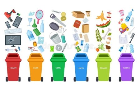 Контейнеры для сортировки мусора рису
