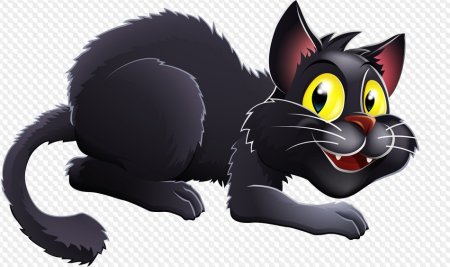 Черная кошка мультяшная