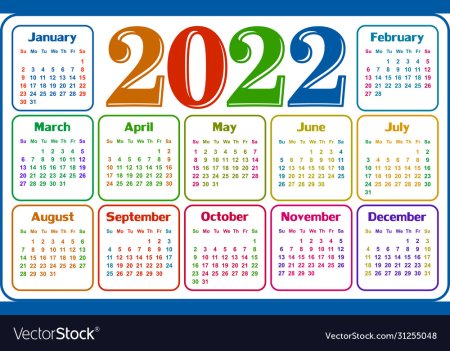 Календарь на 2022 год