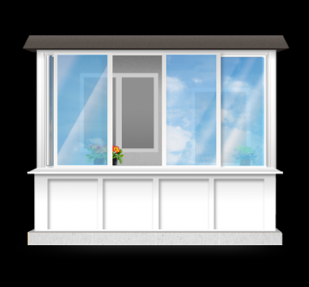 Лоджии на белом фоне