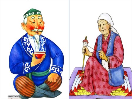 Рисунок казахской бабушки