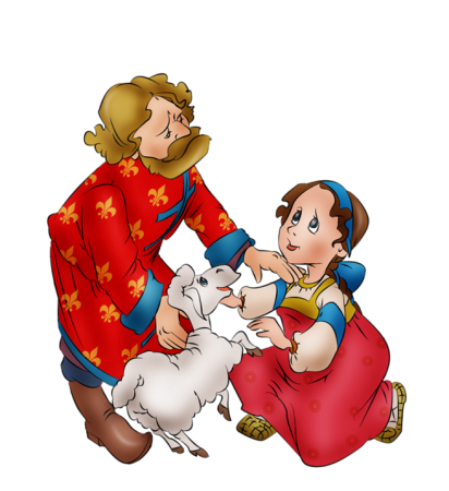 Сестрица Аленушка и братец Иванушка на прозрачном фоне