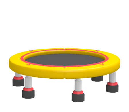 Дети на батуте на прозрачном фоне