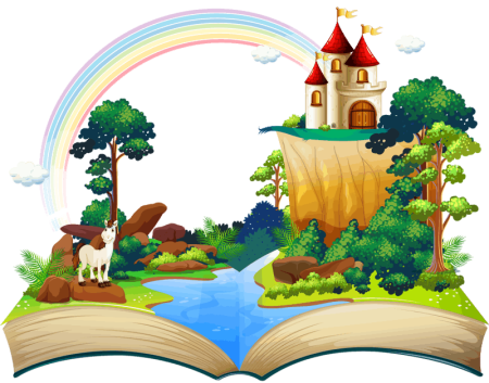 Книга сказок на прозрачном фоне