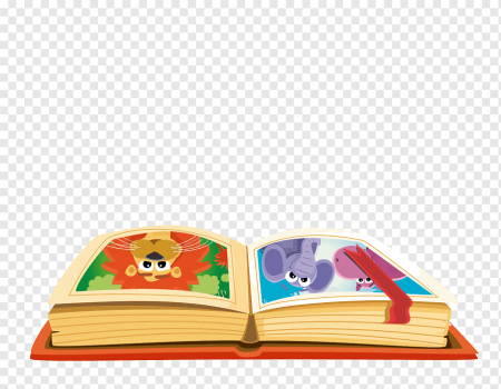 Детская книга на прозрачном фоне