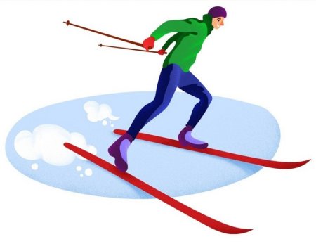 Лыжник картинка