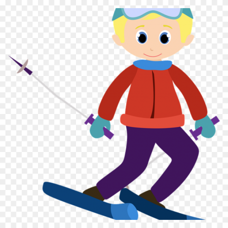 Лыжник рисунок