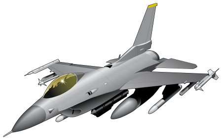 Самолет f16 вектор
