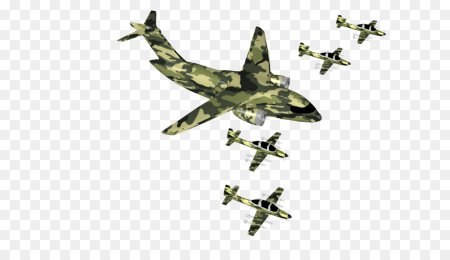 Военный самолет на прозрачном фоне