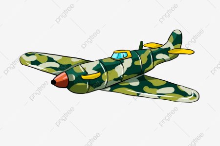 Самолет военный мультяшный