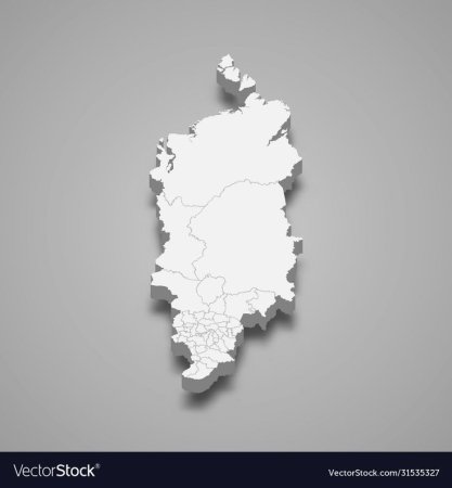 Красноярский край карта контур