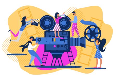 Съемочная площадка иллюстрация