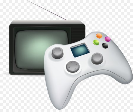 Игровая приставка на белом фоне
