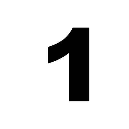 Цифра 1 трафарет
