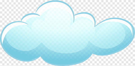 Голубое облако на прозрачном фоне