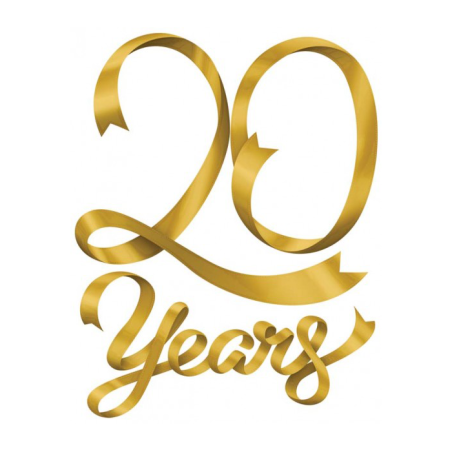 Надпись с юбилеем 20 лет
