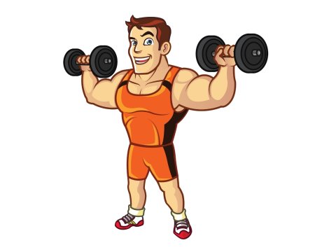 Спортивный человек мультяшный