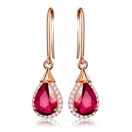 Серьги с розовым прозрачным камнем