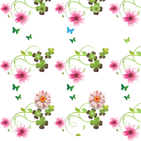 Мелкие цветочки на белом фоне