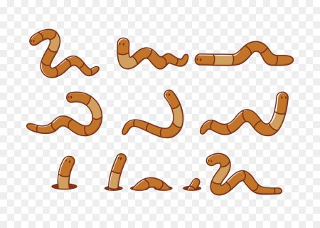 Worms червяк вид сбоку