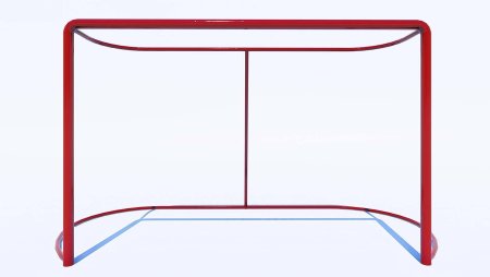 Ворота хоккейные сбоку вектор