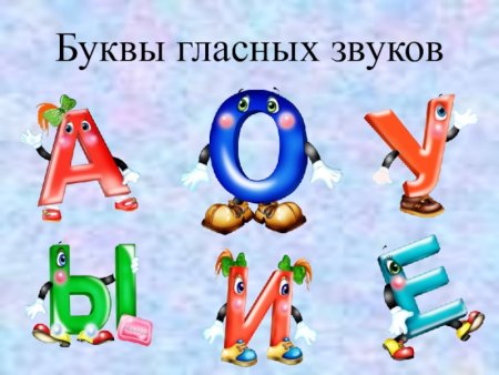 Гласные буквы для детей