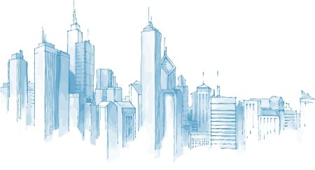 Очертания города Графика