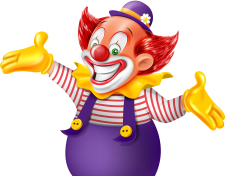 Клоун на прозрачном фоне
