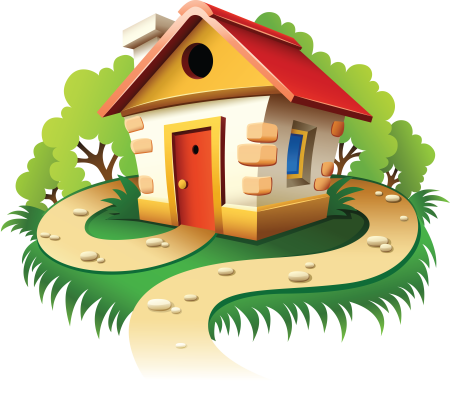 Домик мультяшный