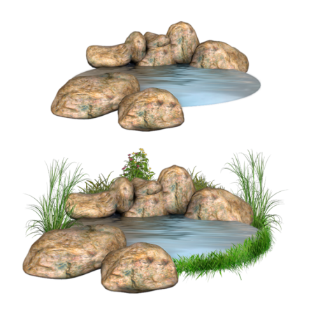 Камешки на прозрачном фоне