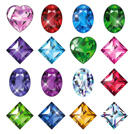 Разноцветные драгоценные камни