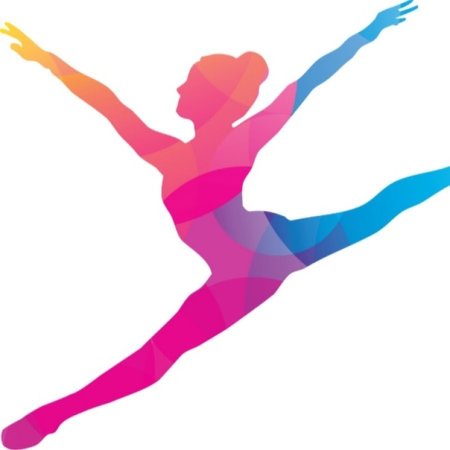 Цветные силуэты спортсменов