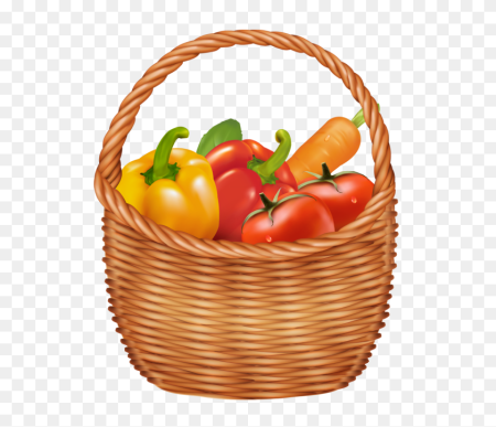 Корзина с овощами и фруктами