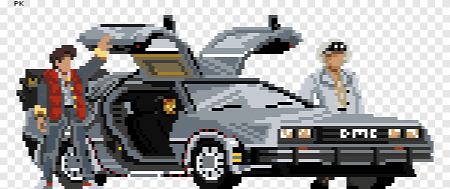 Pixel Art машинка Делориан