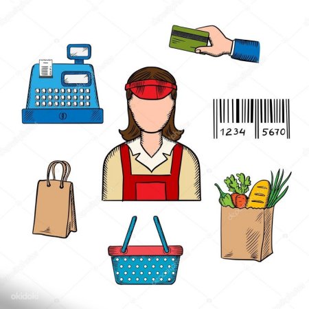 Атрибуты профессии продавец