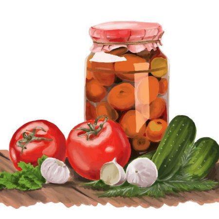 Домашние заготовки на белом фоне