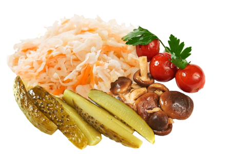 Соленья на белом фоне