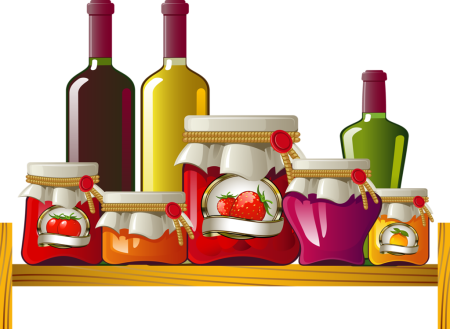 Кухонная полка на прозрачном фоне
