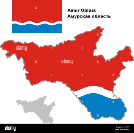 Амурская область карта контур